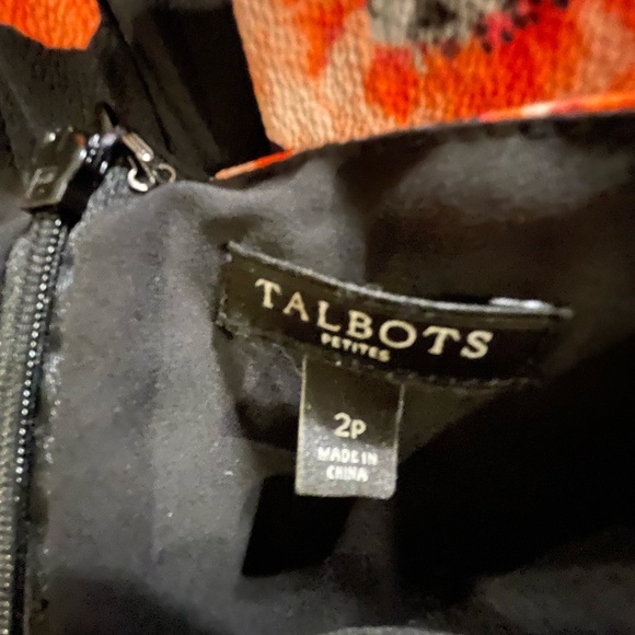 Talbots Floral Print Drape Neck Dress 2P FREE SHIP - Picture 5 of 5